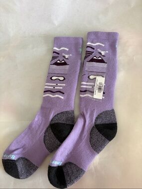 Smartwool Kids' Wintersport Full Cushion Over The Calf Socks large purple
